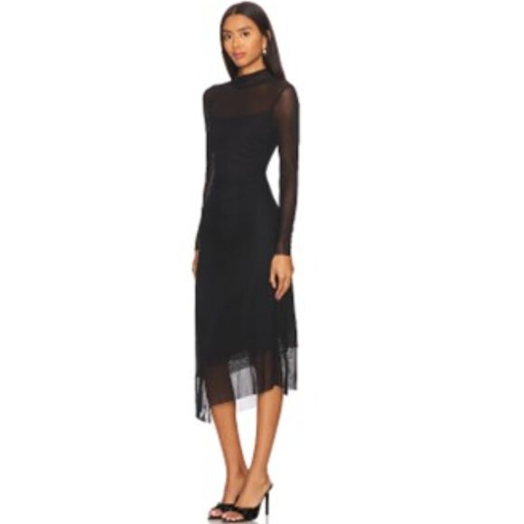 BLACK STEVE MADDEN AMSYMETRIC HEM DRESS - Picture 3 of 8